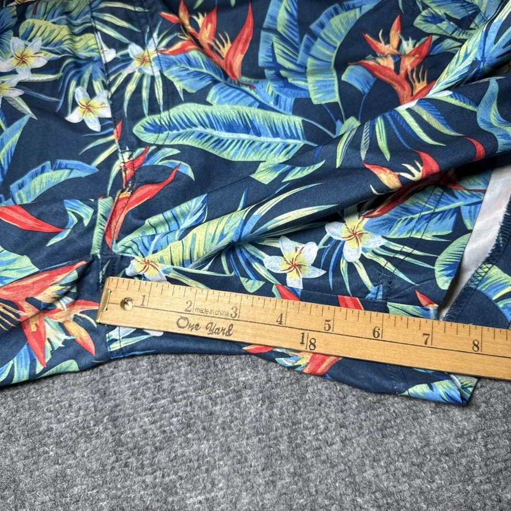 Onia The Calder Swim Board Trunks Blue Floral Print Men Size 34 Drawstring Lined